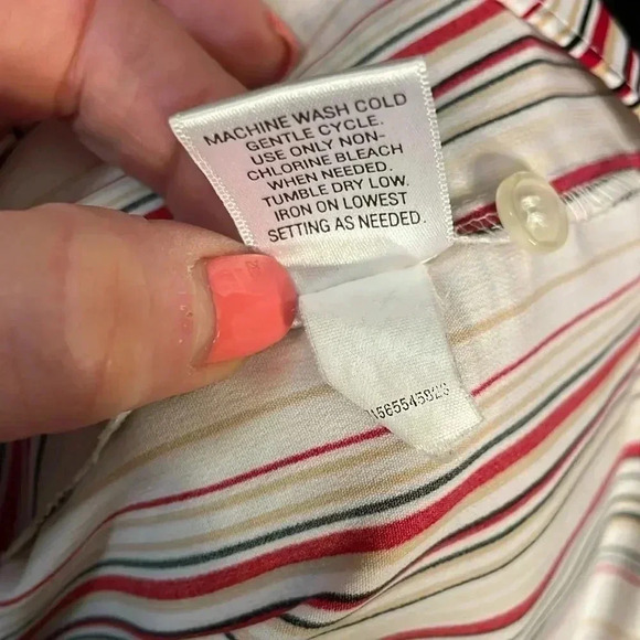 Apt 9 Stretch Striped Women’s Size 1 Blouse - Picture 9 of 9